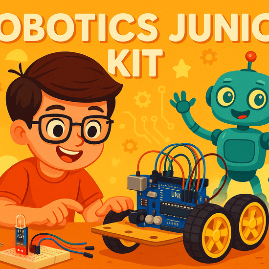 Close-up of IR obstacle avoidance sensor module connected to a breadboard with red signal LED glowing and jumper wires attached, and Buzzer beep when IR sensor deduct any obstacle.